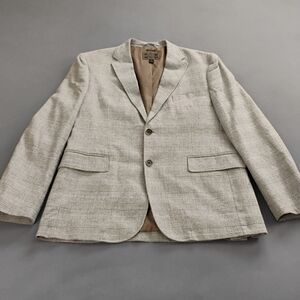 Jos A Bank Blazer Sportcoat Men's Size L Gray Shell Cotton Two Buttons